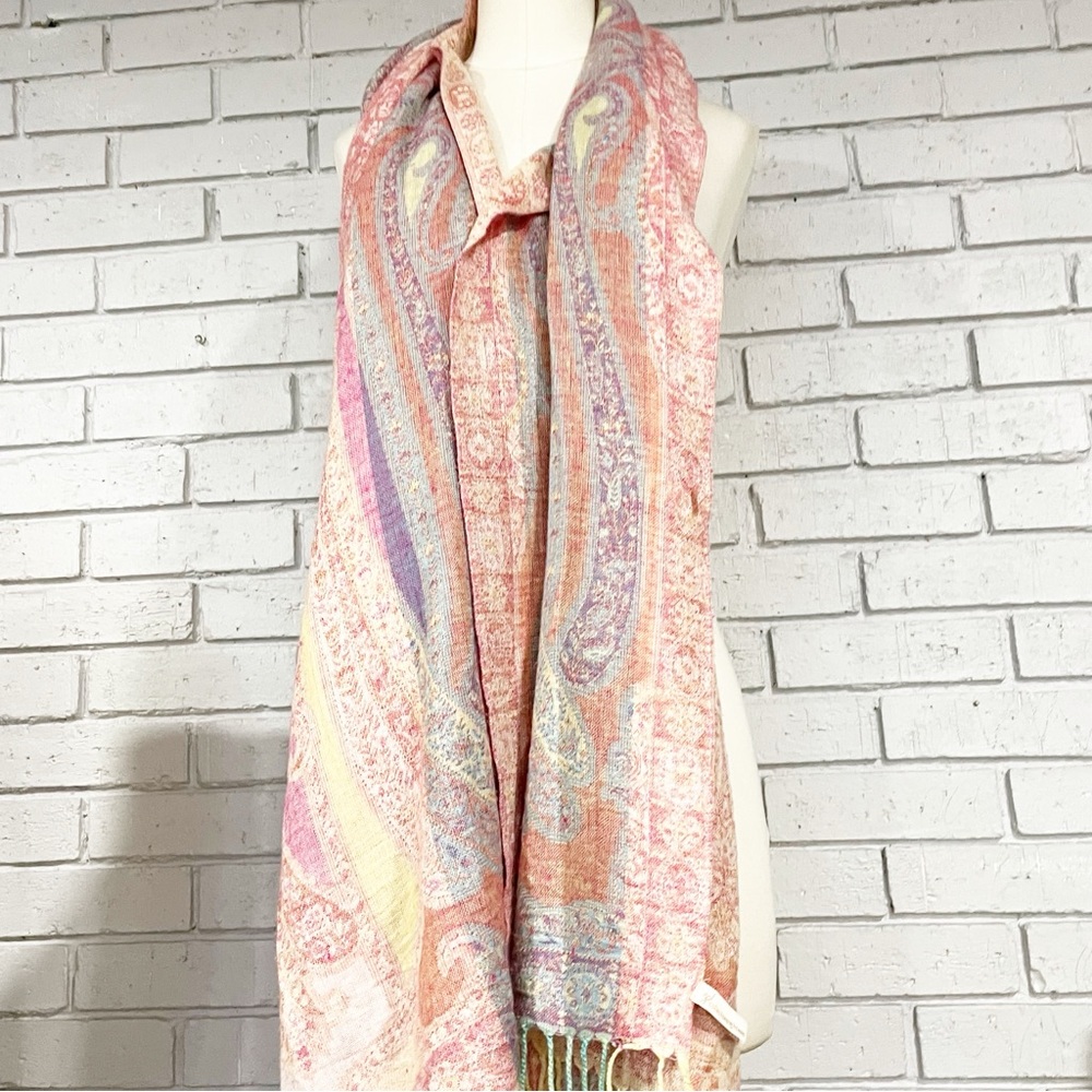 Collection Eighteen Multicolored Paisley‎ Scarf Boho Chic Accessory